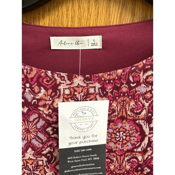 Fitted Long Sleeve Mesh Shirt With Bunched Sides Size Large- Junior Sizes Availa - Picture 5 of 8